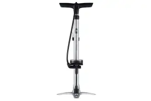 Насос для підлоги Crankbrothers STERLING, з манометром, presta/schrader, 160 psi / 11 bar, сріблястий