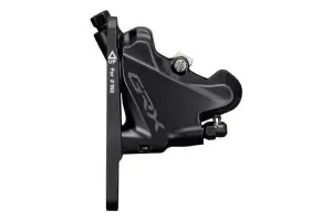 Каліпер гідравлічних гальм Shimano BR-RX400 GRX, FLAT MOUNT, передній, ротор 140/160мм, колодка L03A RESIN PAD(W/FIN)