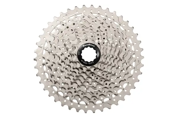 Касета 10-k 11-40T SUN RACE MS2 MTB, сталевий павук, Metallic Silver - Магазин ВелоБуча