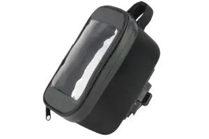 Сумка на верхнюю трубу рамы Green Cycle Phone hard bag, с отделением для телефона, черная - Магазин ВелоБуча