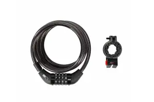 Кодовый замок Green Cycle GLK-120 в силиконовой обойме 10х150cm, черный+ крепление Кодовый замок Green Cycle GLK-120 в силиконовой обойме 10х150cm, черный+ крепление