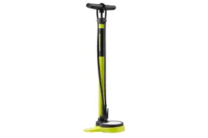 Насос напольный Cannondale ESSENTIAL, с манометром 140psi, presta+schrader, черно-желтый - Магазин ВелоБуча
