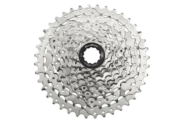 Касета 9-k 11-40T SUN RACE MTB M990 алюмінієвий павук, Nickel - Магазин ВелоБуча