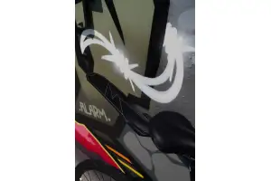 Крило задн. Green Cycle GMG-12, термопластик, під сідло -170х58х338мм, на підсідельну трубу - 148х48х335мм, чорне - Магазин ВелоБуча
