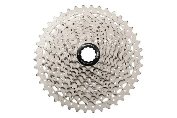 Касета 10-k 11-46T SUN RACE MS2 MTB, сталевий павук, Metallic Silver - Магазин ВелоБуча