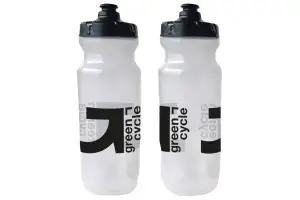 Фляга 0,75 Green Cycle GBT-517 із збільшеним клапаном, прозора із чорним - Магазин ВелоБуча
