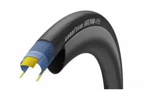 Покрышка 700x25C (25-622) GoodYear VECTOR 4Seasons tubeless complete, folding, black, 120tpi