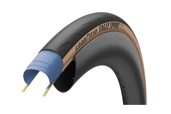 Покришка 700x32 (32-622) GoodYear Eagle Sport Tube Type Folding Tan, 60tpi - Магазин ВелоБуча