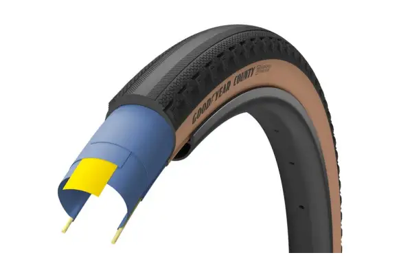 Покришка 700x35 (35-622) GoodYear County Ultimate Tubeless Complete Folding Blk/Tan, 120tpi - Магазин ВелоБуча