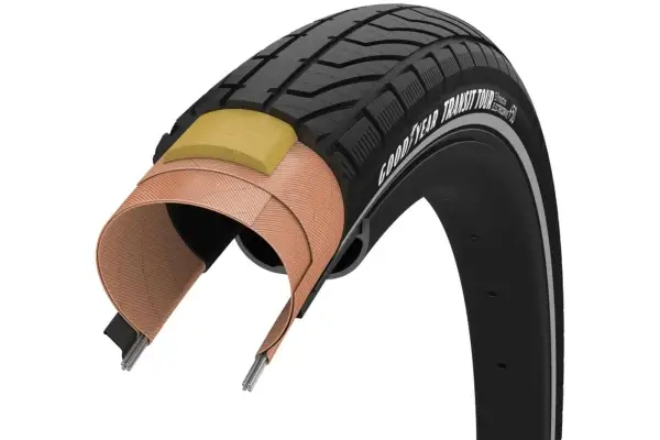 Покрышка 700x50 (50-622) GoodYear Transit Tour S3:Protection, Wire, Black + reflective strips, 60tpi - Магазин ВелоБуча