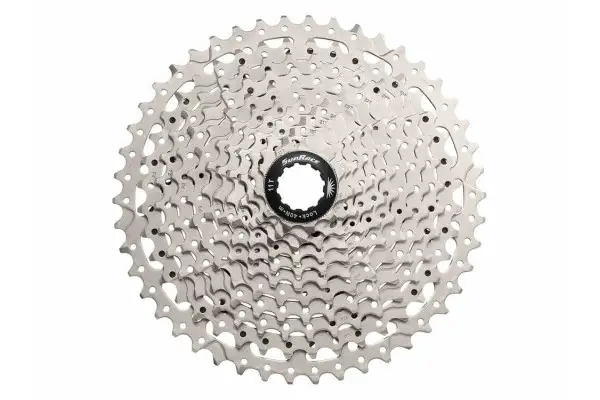Касета 11-k 11-46T SUN RACE MS8 MTB, Metallic Silver - Магазин ВелоБуча