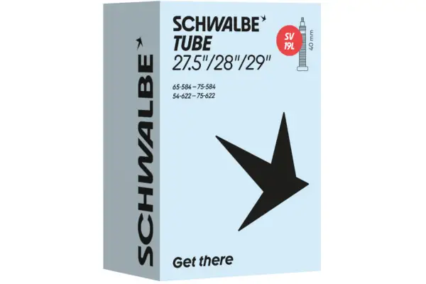 Камера 29+/27,5+ (54/75-584/622) Schwalbe SV19L 40mm - Schwalbe - Магазин ВелоБуча Камера 29+/27,5+ (54/75-584/622) Schwalbe SV19L 40mm - Магазин ВелоБуча