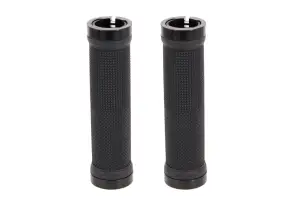Грипсы Green Cycle GGR-424 130mm черные с двумя черными замками - Магазин ВелоБуча