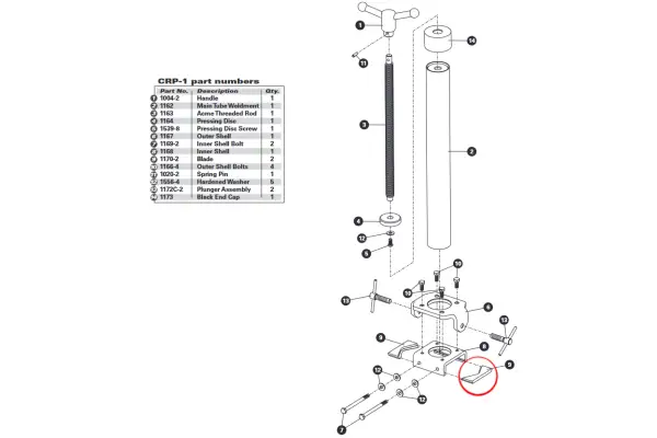 Ремкомплект Park Tool 1170-2 сменное лезвие для CRP-1 - Park Tool - Магазин ВелоБуча Ремкомплект Park Tool 1170-2 сменное лезвие для CRP-1 - Магазин ВелоБуча