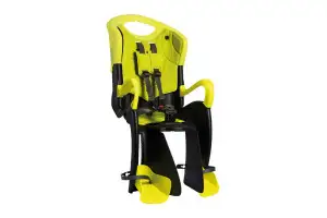 Сидіння задн. Bellelli Tiger Standart B-fix до 22 кг, чорно-салатове з салатовою підкладкою (HI Vision) - Магазин ВелоБуча