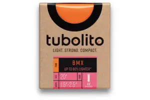 Камера TPU 22/24 x 1.5/2.5 (37/64-489/507) Tubolito TUBO-BMX, SV42 (оранж). - Магазин ВелоБуча