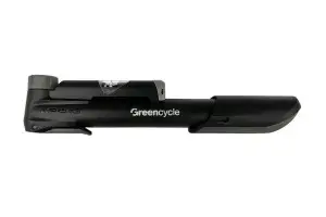 Мінінасос Green Cycle GPM-041CP, пластиковий з манометром, Presta+Schrader, 120psi - Магазин ВелоБуча