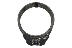 Замок Onguard AKITA, кодовый на 4 цифры, трос 185см х 10мм, черный Замок Onguard AKITA, кодовый на 4 цифры, трос 185см х 10мм, черный