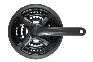 Комплект шатунів ONRIDE Trio 840P, під квадрат, 175 мм, 48-38-28Т, на 8/7/6 шв., чорний - Магазин ВелоБуча