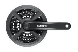 Комплект шатунов ONRIDE Trio 810P, под квадрат, 175мм, 42-32-22T, на 8/7/6 скоростей, черные (конвер. - Магазин ВелоБуча