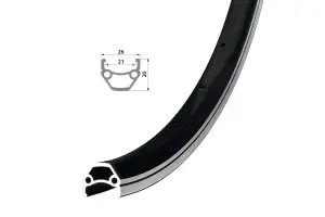 Обід Remerx HIT 21 RX 4521, 28, 622x21, 32 відп., AV, чорний анодований, V-Br, CNC - Магазин ВелоБуча