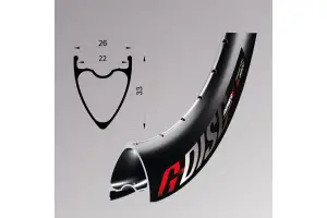 Обід Remerx G-DISC RX 5022, 28'', 622x22, 28 відп., FV, чорний анодований, E-Bike, безкамерний