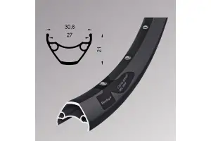 Обід Remerx ROCKY PLUS RX 3027, 29, 622x27, 32 отв, FV, пістон, чорний анод., E-Bike, бескам. - Магазин ВелоБуча