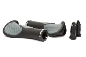 Грипси ONRIDE HornGrip10, ергономічні з ріжками, два замки, 140 мм, чорний/сірий - Магазин ВелоБуча