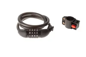 Замок ONRIDE Enigma 30 спіральний кодовий з кріпленням 12x1000 мм - Магазин ВелоБуча