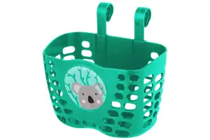 Кошик дитячий пластиковий на кермо KLS Buddy Коала, зелений-бірюза - Магазин ВелоБуча