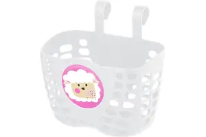 Корзина детская пластиковая на руль KLS Buddy Баранчик, белый - Магазин ВелоБуча