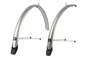 Комплект крыльев POLISPORT Towny 26" (размер: переднее: 575х51; заднее: 685х51 мм) CITY/TRECKING серебристый