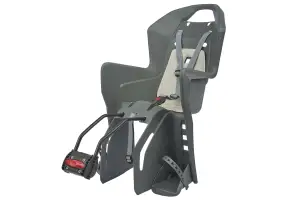 Детское кресло заднее POLISPORT Koolah FF на подседельную трубу, 26"-28", 9-22 кг, серое