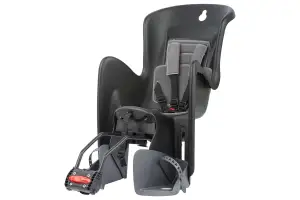 Детское кресло заднее POLISPORT Bilby Maxi RS на подседельную трубу, 26"-28", 9-22 кг, черное