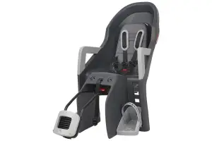 Детское кресло заднее POLISPORT Guppy Maxi+ RS на подседельную трубу, 26"-28", 9-22 кг, серое