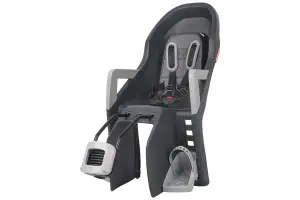 Детское кресло заднее POLISPORT Guppy Maxi+ FF на подседельную трубу, 26"-28", 9-22 кг, серое