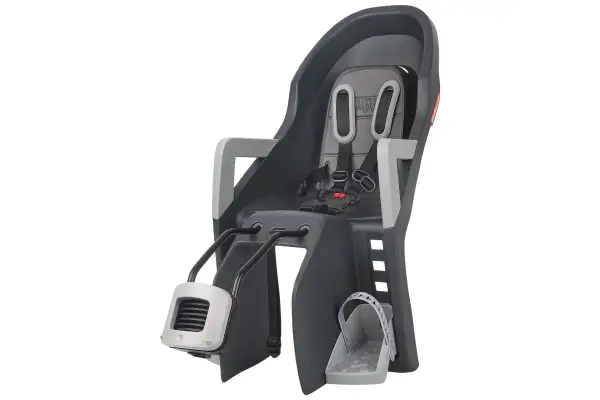 Детское кресло заднее POLISPORT Guppy Maxi+ FF на подседельную трубу, 26-28, 9-22 кг, серое - Магазин ВелоБуча