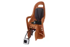 Детское кресло заднее POLISPORT Groovy Maxi RS+ на подседельную трубу, 26"-28", 9-22 кг, коричневое