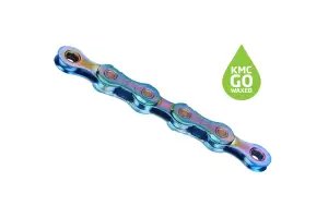 Цепь KMC X12 Aurora Blue 12 шв., 126 л. + замок Waxed (смазанный парафиновой смазкой KMC GO WAX) - Магазин ВелоБуча
