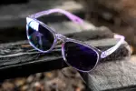 Детские очки Relax Siri фиолетовые кристаллические, линза smoke (PC), purple revo, кат. 3 - Магазин ВелоБуча