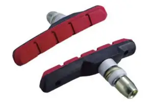Колодки гальмові Alligator VB-610 72 мм для V-Brake чорно-червоні. - Магазин ВелоБуча