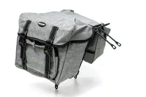 Велосумка сумка-штани на багажник водовідштовх. матеріал 35x28x14 см BRAVVOS F-091-2 сірий AM (брендоване пакування)
