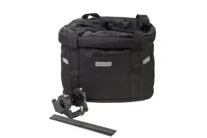 Велосумка корзина на руль Оксфорд 30x23x25 см BRAVVOS QJ-605 черный AM (брендированная упаковка)