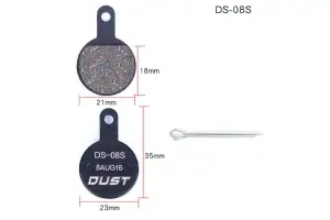 Колодки гальмівні disc Напівметал DUST DS-08S TEKTRO IOX，Lyra and Novela ( после 2010г выпуска) AM (брендоване пакування) - Магазин ВелоБуча