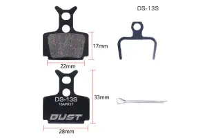 Колодки тормозные disc Полуметалл DUST DS-13S Formula R1 Racing, T1, R1, RO, C1, CR3, Mega, The One, RX, RR1 AM (брендированная упаковка) - Магазин ВелоБуча