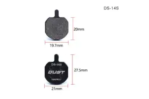 Колодки тормозные disc Полуметалл DUST DS-14S Hayes Sole hydraulic、MX2、MX3、MX4、GX2、CX5、Bengal HELIX3、HELIX5 AM (брендированная упаковка) - Магазин ВелоБуча