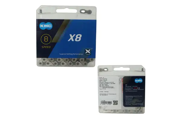 Цепь 8 116 зв. замок KMC X8 silver/gray BOX - Магазин ВелоБуча