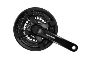 Шатун Алюмiнiй L170мм 28-38-48Т під квадрат SHIMANO FC-TY501 чорний - Магазин ВелоБуча