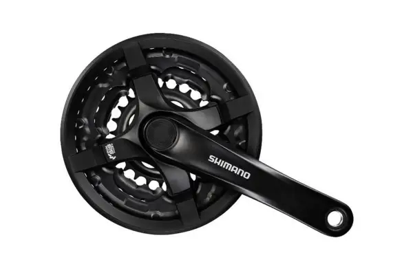 Шатун Алюмiнiй L170мм 28-38-48Т під квадрат SHIMANO FC-TY501 чорний - Магазин ВелоБуча