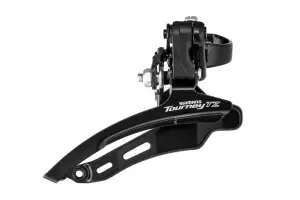 Перемикач перед. в/тяга  верхн. хомут 3 індекс max-42T 31.8мм SHIMANO FD-TZ500 чорний - Магазин ВелоБуча